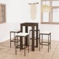 5-tlg. Gartenbar-Set mit Kissen Poly Rattan Braun 5-tlg. Gartenbar-Set mit Kissen Poly Rattan Braun