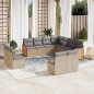 vidaXL 11-tlg. Garten-Sofagarnitur mit Kissen Beige Poly Rattan vidaXL 11-tlg. Garten-Sofagarnitur mit Kissen Beige Poly Rattan