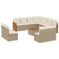 vidaXL 12-tlg. Garten-Sofagarnitur mit Kissen Beige Poly Rattan vidaXL 12-tlg. Garten-Sofagarnitur mit Kissen Beige Poly Rattan