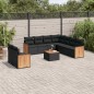 vidaXL 10-tlg. Garten-Sofagarnitur mit Kissen Schwarz Poly Rattan vidaXL 10-tlg. Garten-Sofagarnitur mit Kissen Schwarz Poly Rattan