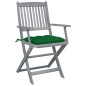 Klappbare Gartenstühle 2 Stk. mit Kissen Massivholz Akazie Klappbare Gartenstühle 2 Stk. mit Kissen Massivholz Akazie