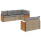 vidaXL 7-tlg. Garten-Sofagarnitur mit Kissen Beige Poly Rattan vidaXL 7-tlg. Garten-Sofagarnitur mit Kissen Beige Poly Rattan