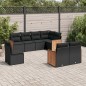 vidaXL 8-tlg. Garten-Sofagarnitur mit Kissen Schwarz Poly Rattan vidaXL 8-tlg. Garten-Sofagarnitur mit Kissen Schwarz Poly Rattan