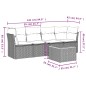 vidaXL 5-tlg. Garten-Sofagarnitur mit Kissen Beige Poly Rattan vidaXL 5-tlg. Garten-Sofagarnitur mit Kissen Beige Poly Rattan