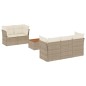 vidaXL 6-tlg. Garten-Sofagarnitur mit Kissen Beige Poly Rattan vidaXL 6-tlg. Garten-Sofagarnitur mit Kissen Beige Poly Rattan