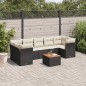 vidaXL 6-tlg. Garten-Sofagarnitur mit Kissen Schwarz Poly Rattan vidaXL 6-tlg. Garten-Sofagarnitur mit Kissen Schwarz Poly Rattan