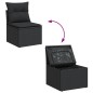 vidaXL 11-tlg. Garten-Sofagarnitur mit Kissen Schwarz Poly Rattan vidaXL 11-tlg. Garten-Sofagarnitur mit Kissen Schwarz Poly Rattan