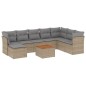 vidaXL 9-tlg. Garten-Sofagarnitur mit Kissen Beige Poly Rattan vidaXL 9-tlg. Garten-Sofagarnitur mit Kissen Beige Poly Rattan