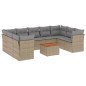 vidaXL 10-tlg. Garten-Sofagarnitur mit Kissen Beige Poly Rattan vidaXL 10-tlg. Garten-Sofagarnitur mit Kissen Beige Poly Rattan
