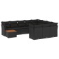vidaXL 11-tlg. Garten-Sofagarnitur mit Kissen Schwarz Poly Rattan vidaXL 11-tlg. Garten-Sofagarnitur mit Kissen Schwarz Poly Rattan