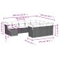 vidaXL 11-tlg. Garten-Sofagarnitur mit Kissen Schwarz Poly Rattan vidaXL 11-tlg. Garten-Sofagarnitur mit Kissen Schwarz Poly Rattan