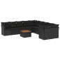 vidaXL 11-tlg. Garten-Sofagarnitur mit Kissen Schwarz Poly Rattan vidaXL 11-tlg. Garten-Sofagarnitur mit Kissen Schwarz Poly Rattan