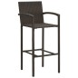 vidaXL 3-tlg. Gartenbar-Set Poly Rattan Braun vidaXL 3-tlg. Gartenbar-Set Poly Rattan Braun