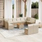 vidaXL 13-tlg. Garten-Sofagarnitur mit Kissen Beige Poly Rattan vidaXL 13-tlg. Garten-Sofagarnitur mit Kissen Beige Poly Rattan