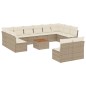 vidaXL 13-tlg. Garten-Sofagarnitur mit Kissen Beige Poly Rattan vidaXL 13-tlg. Garten-Sofagarnitur mit Kissen Beige Poly Rattan