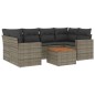 vidaXL 7-tlg. Garten-Sofagarnitur mit Kissen Grau Poly Rattan vidaXL 7-tlg. Garten-Sofagarnitur mit Kissen Grau Poly Rattan