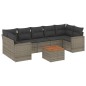 vidaXL 8-tlg. Garten-Sofagarnitur mit Kissen Grau Poly Rattan vidaXL 8-tlg. Garten-Sofagarnitur mit Kissen Grau Poly Rattan