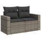 vidaXL 8-tlg. Garten-Sofagarnitur mit Kissen Grau Poly Rattan vidaXL 8-tlg. Garten-Sofagarnitur mit Kissen Grau Poly Rattan