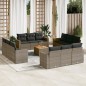 vidaXL 13-tlg. Garten-Sofagarnitur mit Kissen Grau Poly Rattan vidaXL 13-tlg. Garten-Sofagarnitur mit Kissen Grau Poly Rattan