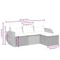 vidaXL 4-tlg. Garten-Sofagarnitur mit Kissen Schwarz Poly Rattan vidaXL 4-tlg. Garten-Sofagarnitur mit Kissen Schwarz Poly Rattan