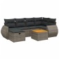 vidaXL 7-tlg. Garten-Sofagarnitur mit Kissen Grau Poly Rattan vidaXL 7-tlg. Garten-Sofagarnitur mit Kissen Grau Poly Rattan