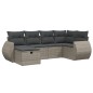 vidaXL 6-tlg. Garten-Sofagarnitur mit Kissen Grau Poly Rattan vidaXL 6-tlg. Garten-Sofagarnitur mit Kissen Grau Poly Rattan