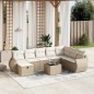vidaXL 9-tlg. Garten-Sofagarnitur mit Kissen Beige Poly Rattan vidaXL 9-tlg. Garten-Sofagarnitur mit Kissen Beige Poly Rattan