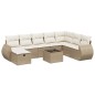 vidaXL 9-tlg. Garten-Sofagarnitur mit Kissen Beige Poly Rattan vidaXL 9-tlg. Garten-Sofagarnitur mit Kissen Beige Poly Rattan