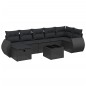 vidaXL 8-tlg. Garten-Sofagarnitur mit Kissen Schwarz Poly Rattan vidaXL 8-tlg. Garten-Sofagarnitur mit Kissen Schwarz Poly Rattan