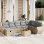 vidaXL 9-tlg. Garten-Sofagarnitur mit Kissen Beige Poly Rattan vidaXL 9-tlg. Garten-Sofagarnitur mit Kissen Beige Poly Rattan