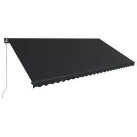 vidaXL Einziehbare Markise Handbetrieben 600 x 300 cm Anthrazit