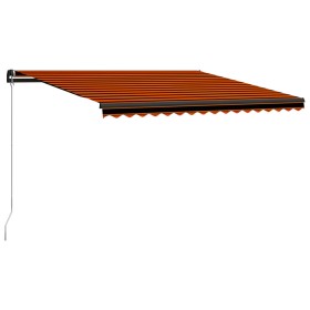 vidaXL Einziehbare Markise Handbetrieben 450 x 300 cm Orange und Braun