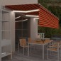 vidaXL Markise Automatisch mit Rollo LED Windsensor 6x3m Orange Braun vidaXL Markise Automatisch mit Rollo LED Windsensor 6x3m Orange Braun