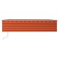 vidaXL Markise Automatisch mit Rollo LED Windsensor 6x3m Orange Braun vidaXL Markise Automatisch mit Rollo LED Windsensor 6x3m Orange Braun