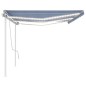 vidaXL Automatische Markise mit LED & Windsensor 6x3 m Blau und Weiß vidaXL Automatische Markise mit LED & Windsensor 6x3 m Blau und Weiß