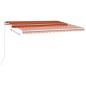 vidaXL Markise Automatisch mit LED & Windsensor 4x3 m Orange & Braun vidaXL Markise Automatisch mit LED & Windsensor 4x3 m Orange & Braun
