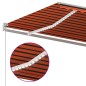 vidaXL Markise Automatisch mit LED & Windsensor 4x3 m Orange & Braun vidaXL Markise Automatisch mit LED & Windsensor 4x3 m Orange & Braun