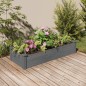 vidaXL Hochbeet mit Einsatz Grau 120x45x25 cm Massivholz Tanne vidaXL Hochbeet mit Einsatz Grau 120x45x25 cm Massivholz Tanne