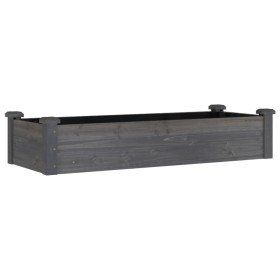 vidaXL Hochbeet mit Einsatz Grau 120x45x25 cm Massivholz Tanne