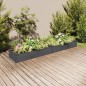 vidaXL Hochbeet mit Einsatz Grau 240x45x25 cm Massivholz Tanne vidaXL Hochbeet mit Einsatz Grau 240x45x25 cm Massivholz Tanne