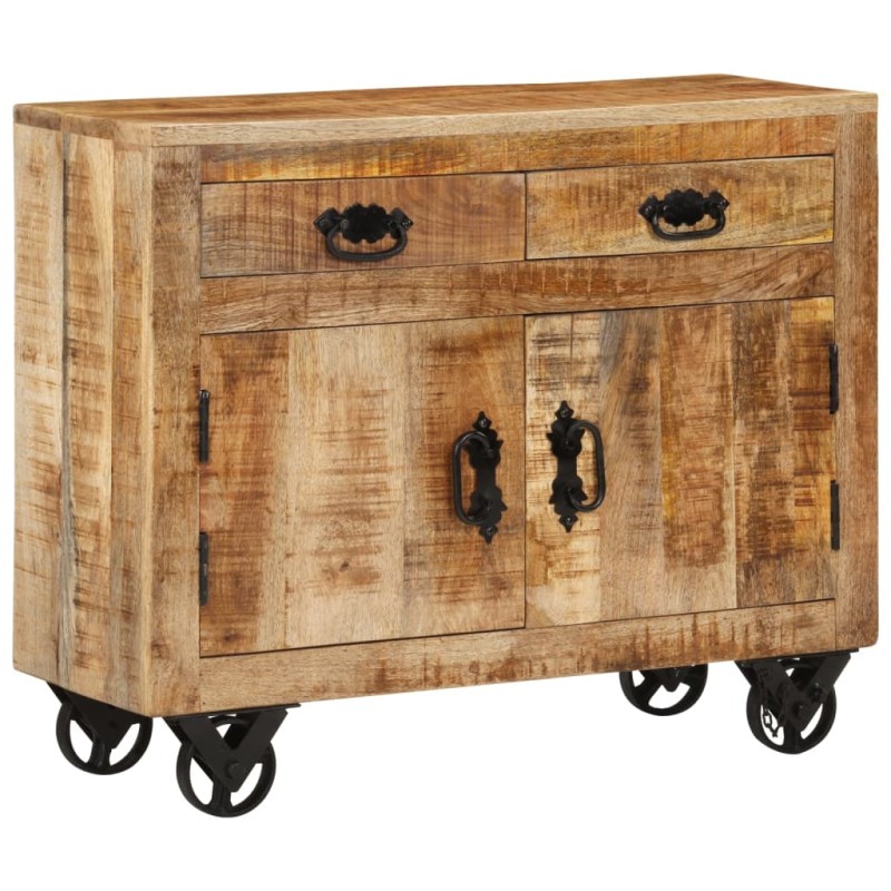 vidaXL Sideboard 80x30x65 cm Massives Raues Mangoholz vidaXL Sideboard 80x30x65 cm Massives Raues Mangoholz