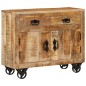 vidaXL Sideboard 80x30x65 cm Massives Raues Mangoholz vidaXL Sideboard 80x30x65 cm Massives Raues Mangoholz