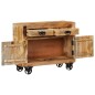 vidaXL Sideboard 80x30x65 cm Massives Raues Mangoholz vidaXL Sideboard 80x30x65 cm Massives Raues Mangoholz