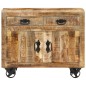 vidaXL Sideboard 80x30x65 cm Massives Raues Mangoholz vidaXL Sideboard 80x30x65 cm Massives Raues Mangoholz