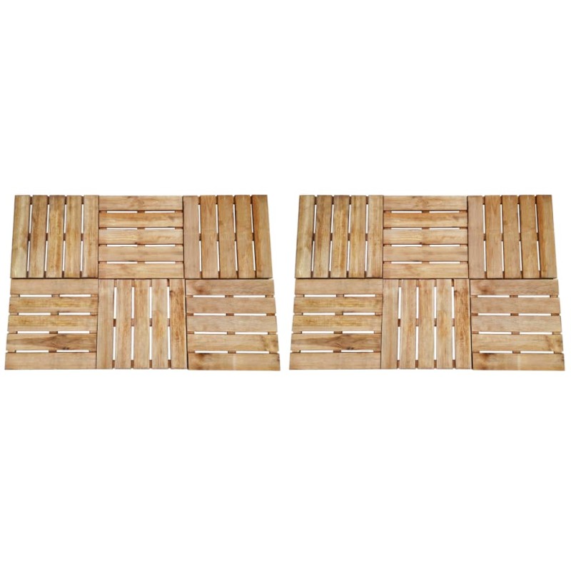 vidaXL Terrassenfliesen 12 Stk. 50×50 cm Holz Braun vidaXL Terrassenfliesen 12 Stk. 50×50 cm Holz Braun