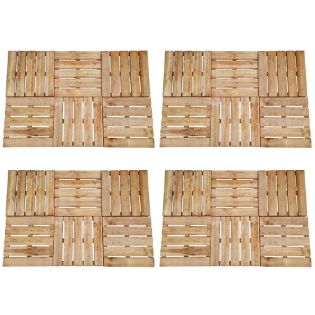 vidaXL Terrassenfliesen 24 Stk. 50×50 cm Holz Braun