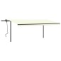 vidaXL Markise Manuell Einziehbar mit Pfosten 5x3 m Creme vidaXL Markise Manuell Einziehbar mit Pfosten 5x3 m Creme
