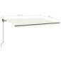 vidaXL Markise Manuell Einziehbar mit Pfosten 5x3 m Creme vidaXL Markise Manuell Einziehbar mit Pfosten 5x3 m Creme