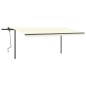 vidaXL Markise Manuell Einziehbar mit LED 5x3 m Creme vidaXL Markise Manuell Einziehbar mit LED 5x3 m Creme