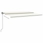 vidaXL Markise Manuell Einziehbar mit LED 5x3 m Creme vidaXL Markise Manuell Einziehbar mit LED 5x3 m Creme